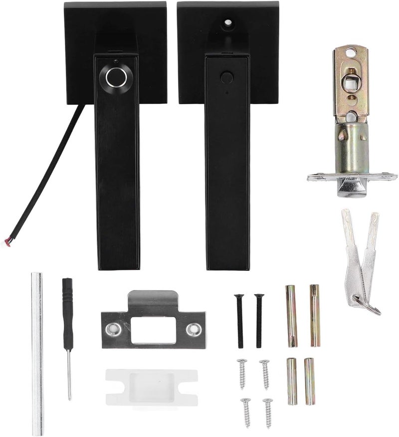 woobles Electronic lock, anti-theft zinc alloy fingerprint lock with key for hotel home - Image 5